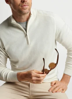 Peter Millar Sweaters|Voyager Cashmere-Silk Saddle Shoulder Quarter-Zip