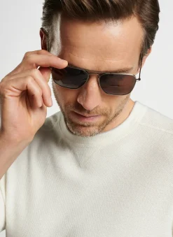 Peter Millar Sweaters|Voyager Cashmere-Silk Saddle Shoulder Crew