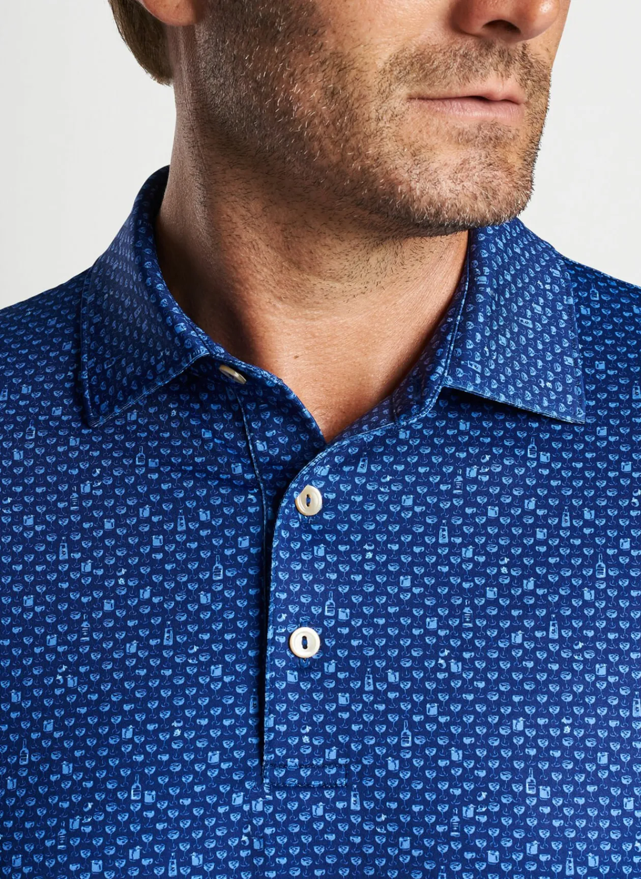 Peter Millar Sun Protection Apparel|Whiskey Sour Performance Jersey Polo