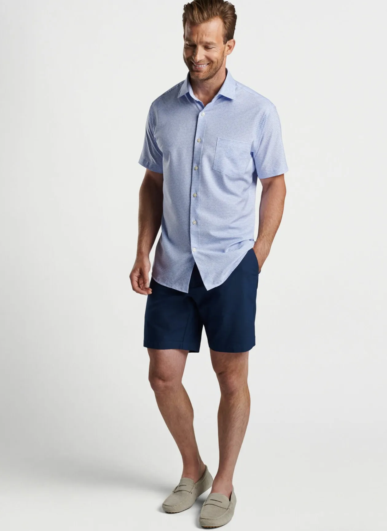 Peter Millar Sport Shirts|Wine Flight Performance Poplin Sport Shirt